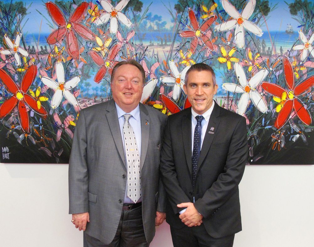 Minister Elmes with David Hart 01 11 2012