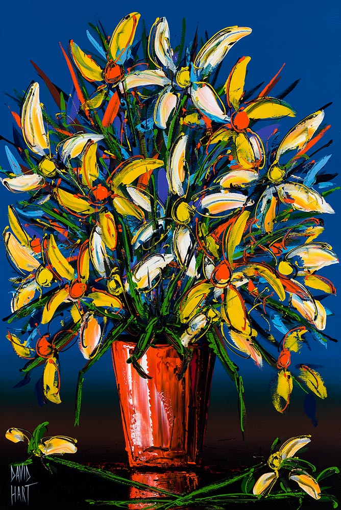 Orange Vase of Flowers dhart061 WEB