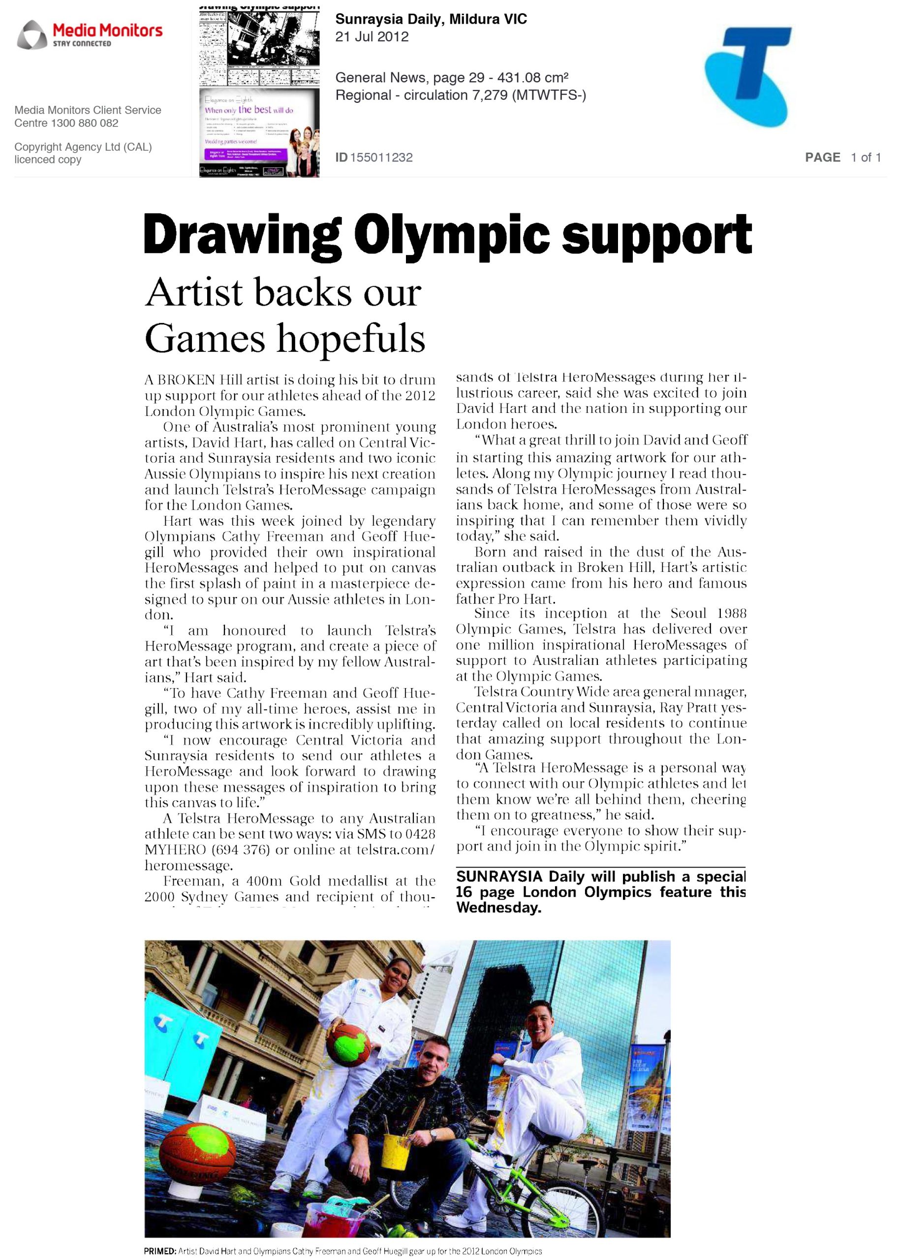 Drawing Olympic support