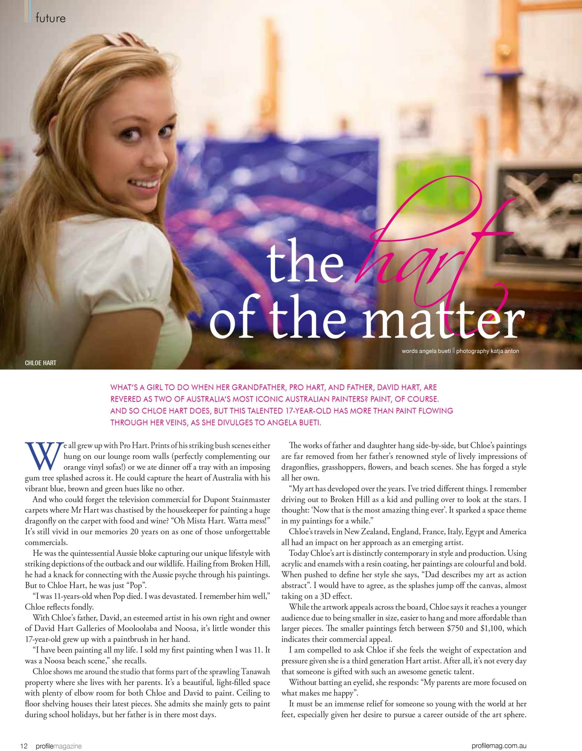 Chloe Hart March Profile Magazine
