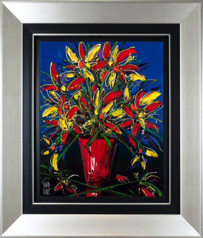 2BS Red Vase on Canvas 75 x 60cm