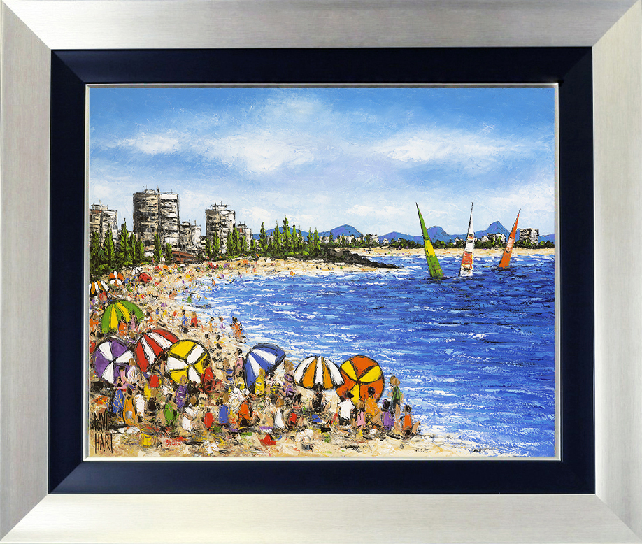 1BS A Day at the Beach, Mooloolaba Giclee on Canvas 60 x 75cm 1BS