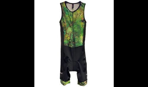 Green Performance Women's Triathlon Suit WTU060 rear wb