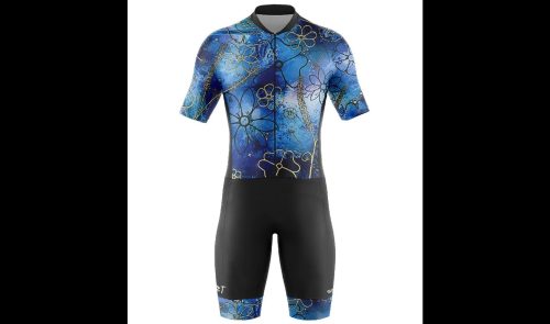 aero optimised air men s triathlon suit 34 zip floral cluster by chloe hart wb